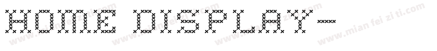 Home Display字体转换